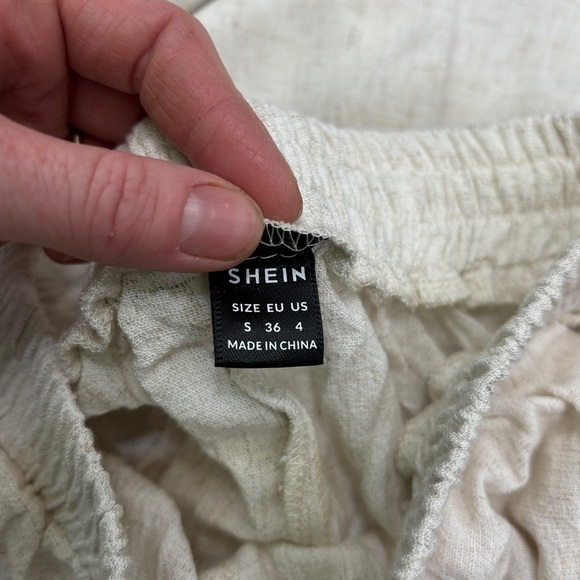 SHEIN White Casual Wide-Leg Bottoms - Picture 3 of 4